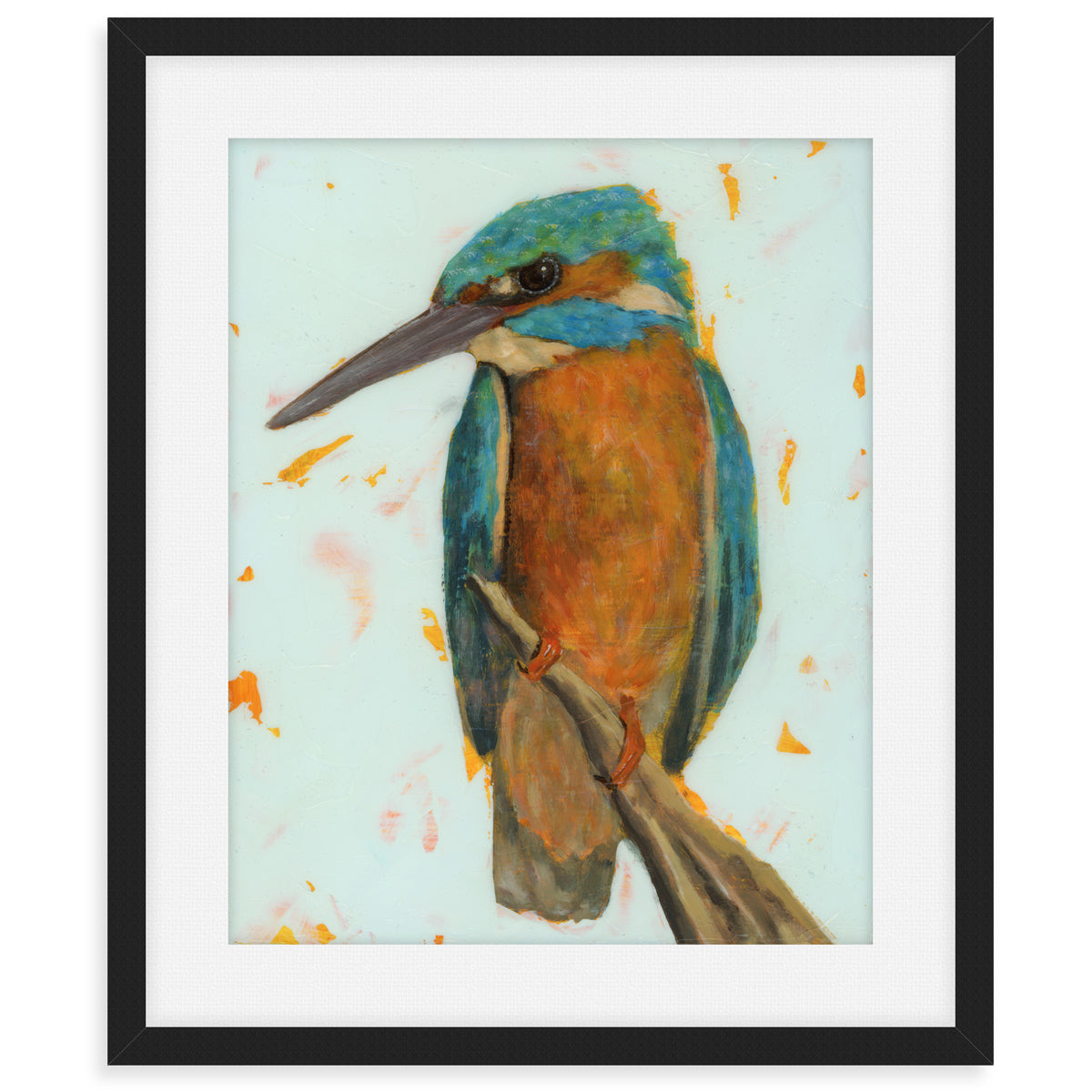 kingfisher bird art print