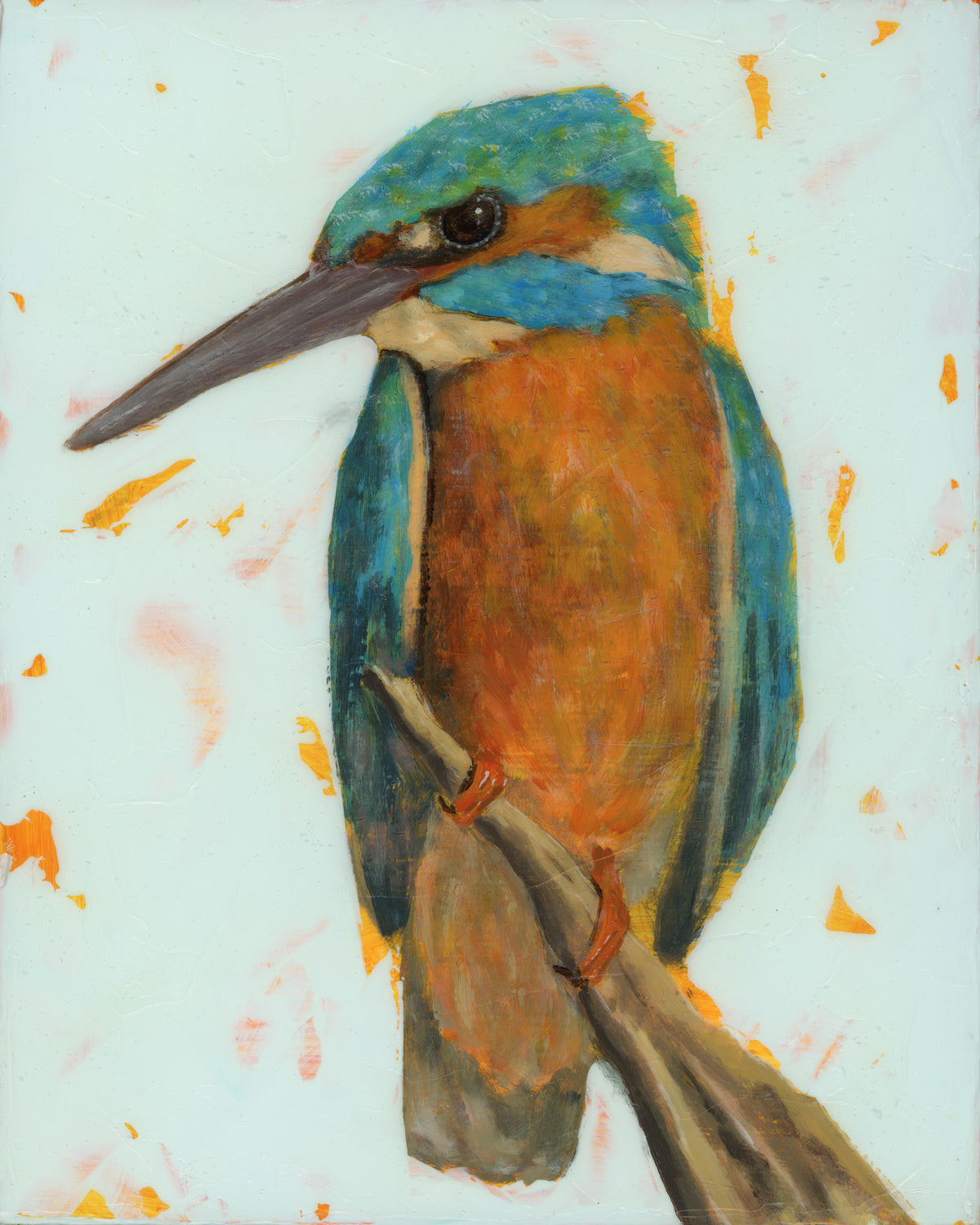 river kingfisher bird art print