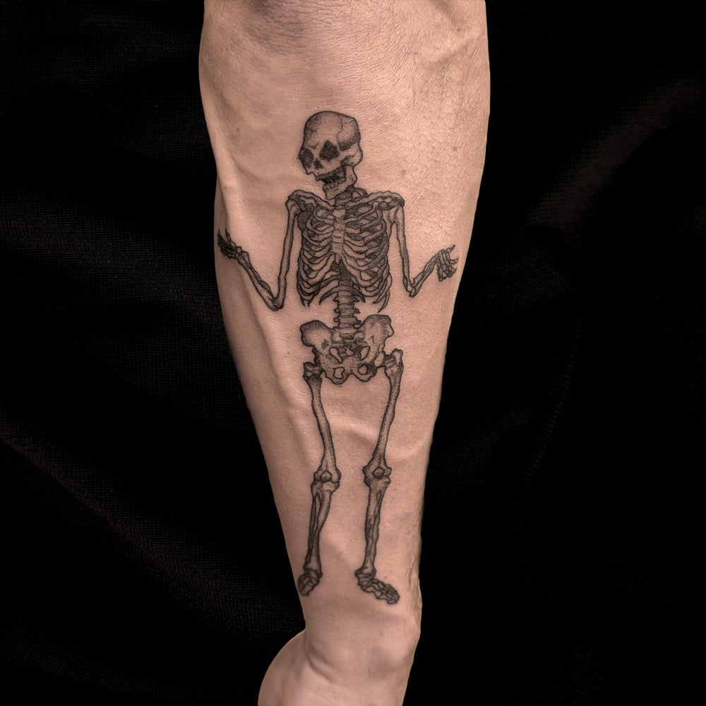 skeleton tattoo by Lydia