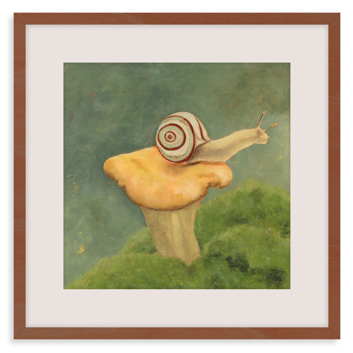 snail mushroom art