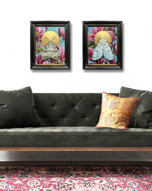 spongy moth painting pair