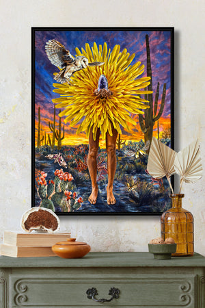 surreal dandelion art print manipura chakra solar plexus art