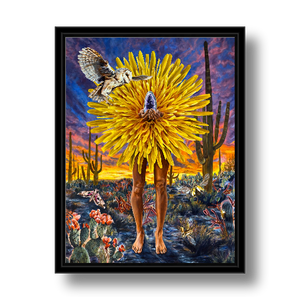 surreal dandelion canvas art print 9x12inches