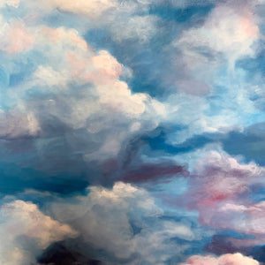 "Suspended in Blue" Cloudscape Painting 36x48