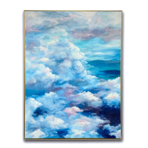 "Suspended in Blue" Cloudscape Painting 36x48