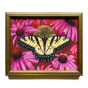 swallowtail butterfly embellished art print