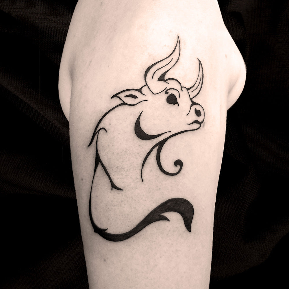 taurus bull tattoo by Lydia Pitts