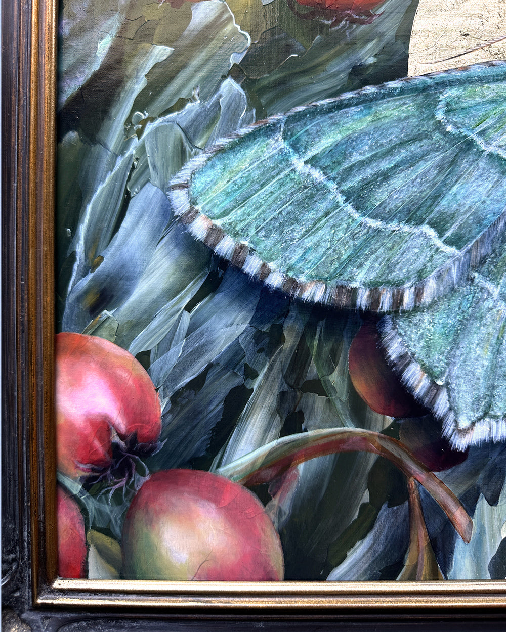 "To Nourish" Common Emerald Moth Painting