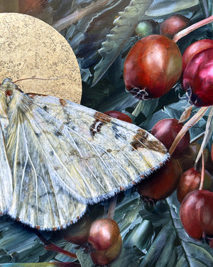 "To Nurture" Brimstone Moth Painting