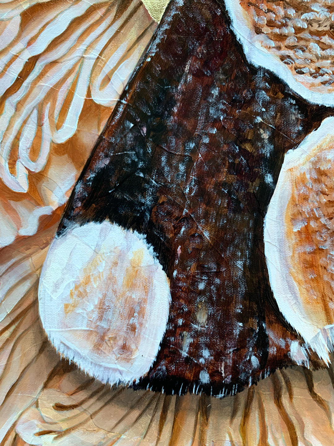 moth mushroom painting wing detail