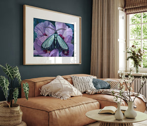 "Tranquility" Satin Forester Moth Art Print