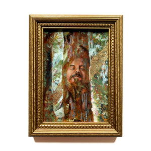 tree spirit painting in gold frame