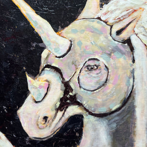 unicorn painting detail