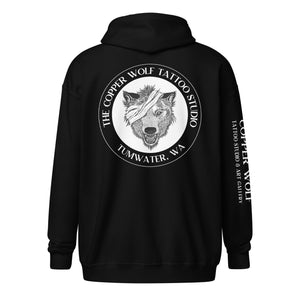 Unisex heavy blend One Eyed Wolf  zip hoodie