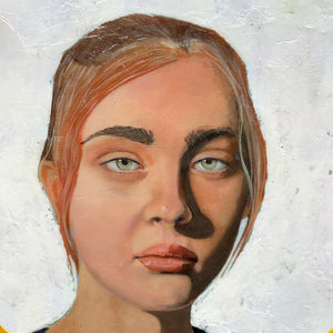 female portrait painting face detail