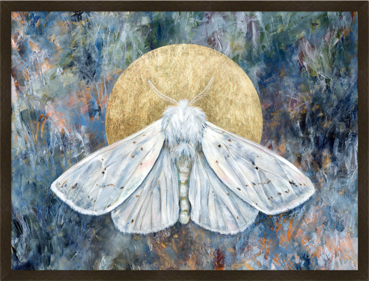 winter white moth canvas print