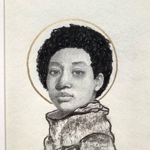 female portrait drawing face detail