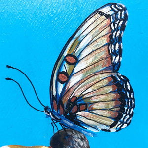 "Rest" Butterfly Painting Poetry Postcard 4x6