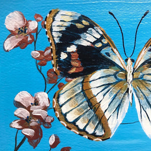 "Afternoon Moon" Butterfly Painting Poetry Postcard 4x6