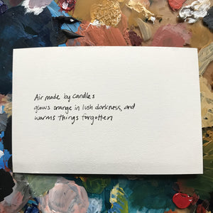 "Candle Air" Butterfly Painting Poetry Postcard 4x6
