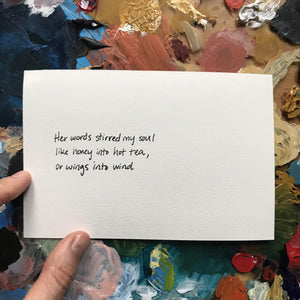 "Stir" Butterfly Painting Poetry Postcard 4x6