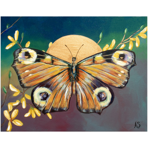 "Peacock Butterfly" Canvas Fine Art Print