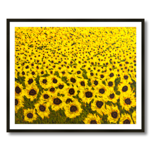 art with sunflowers print framed 30x24