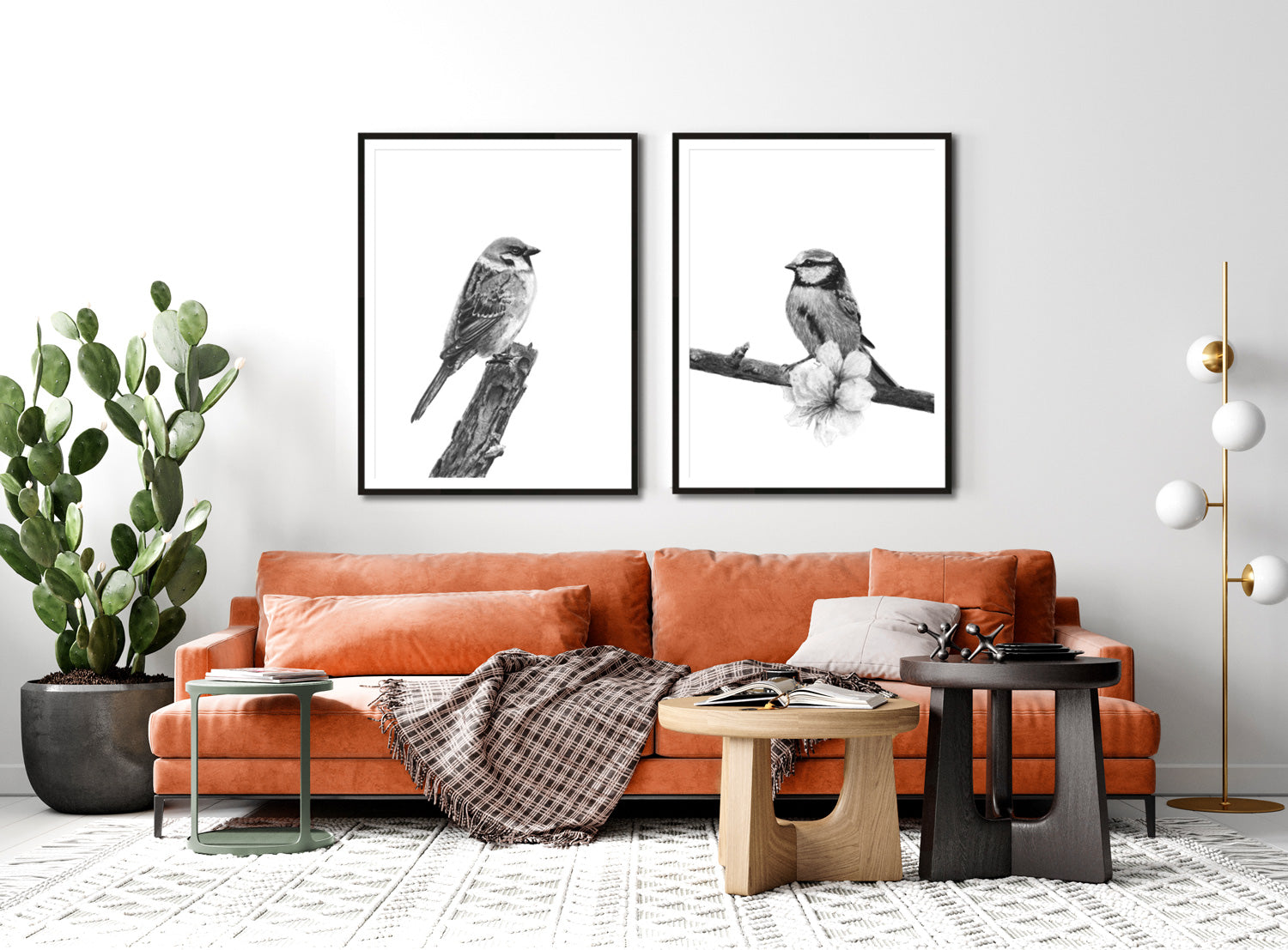 Sparrow Bird Art Print  Tree Sparrow Charcoal Drawing Print for Sale -  The Copper Wolf