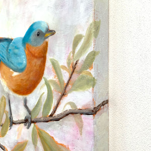 bluebird painting canvas edge
