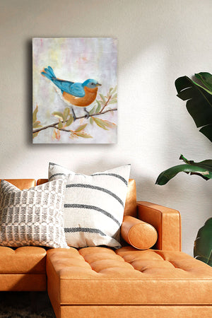 bluebird painting on wall