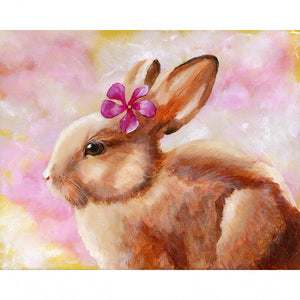 bunny art print art for a nursery