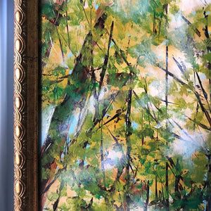 Fall forest nature painting texture detail by Aimee Schreiber
