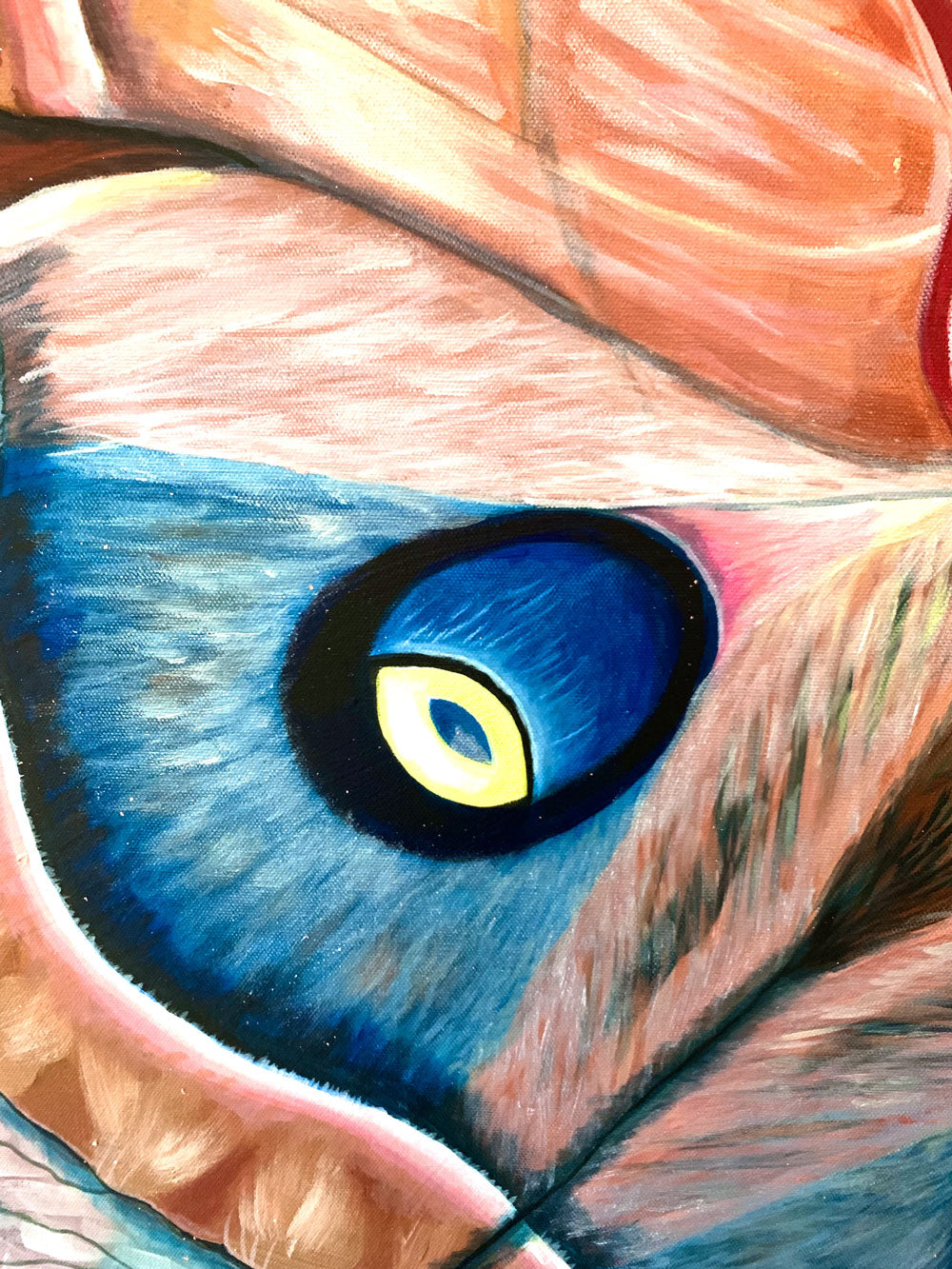 &quot;Love (is not blind)&quot; Polyphemus Moth Painting 48x48