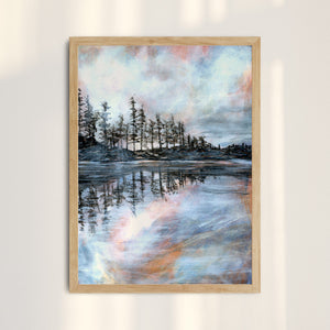 "Dusk Reflection" Lake Landscape Fine Art Print