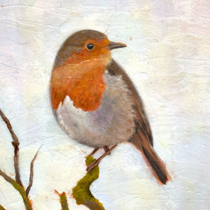 "Voyager" European Robin Painting 16x20