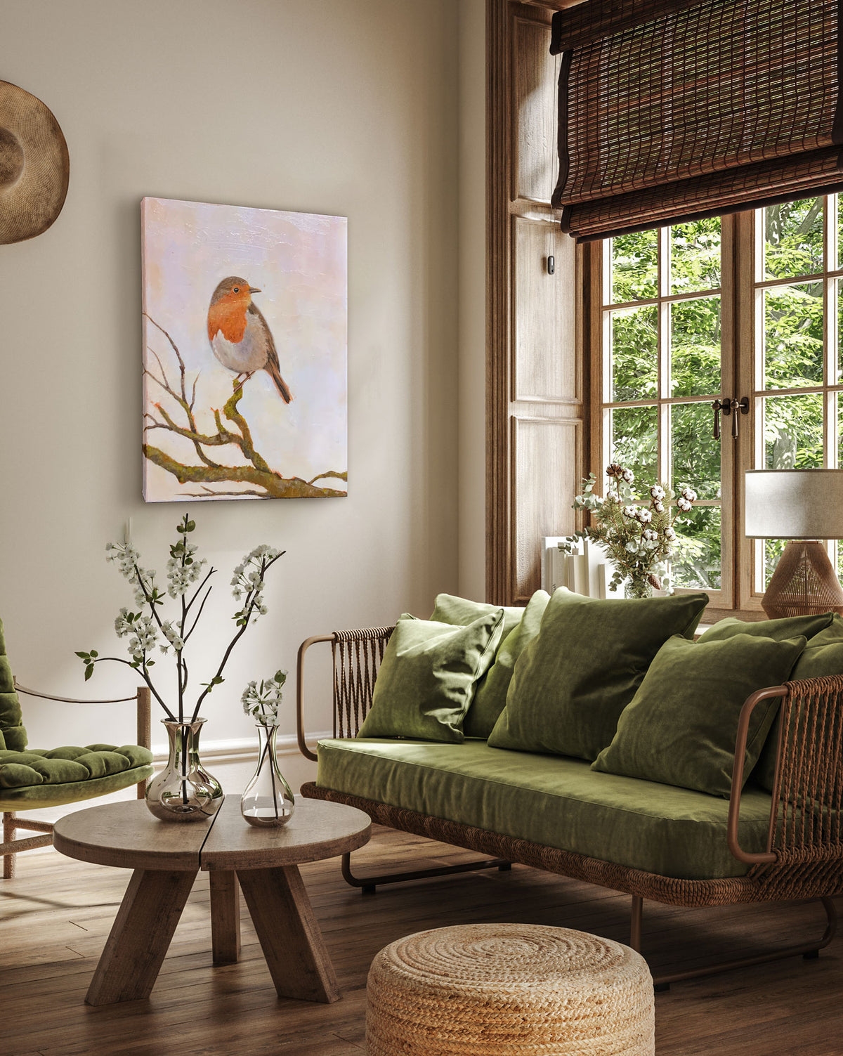 &quot;Voyager&quot; European Robin Painting