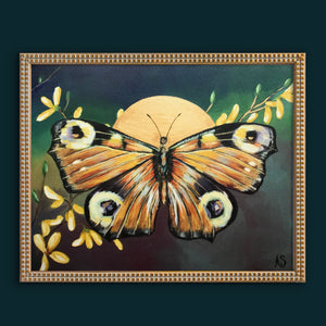 "Peacock Butterfly" Canvas Fine Art Print