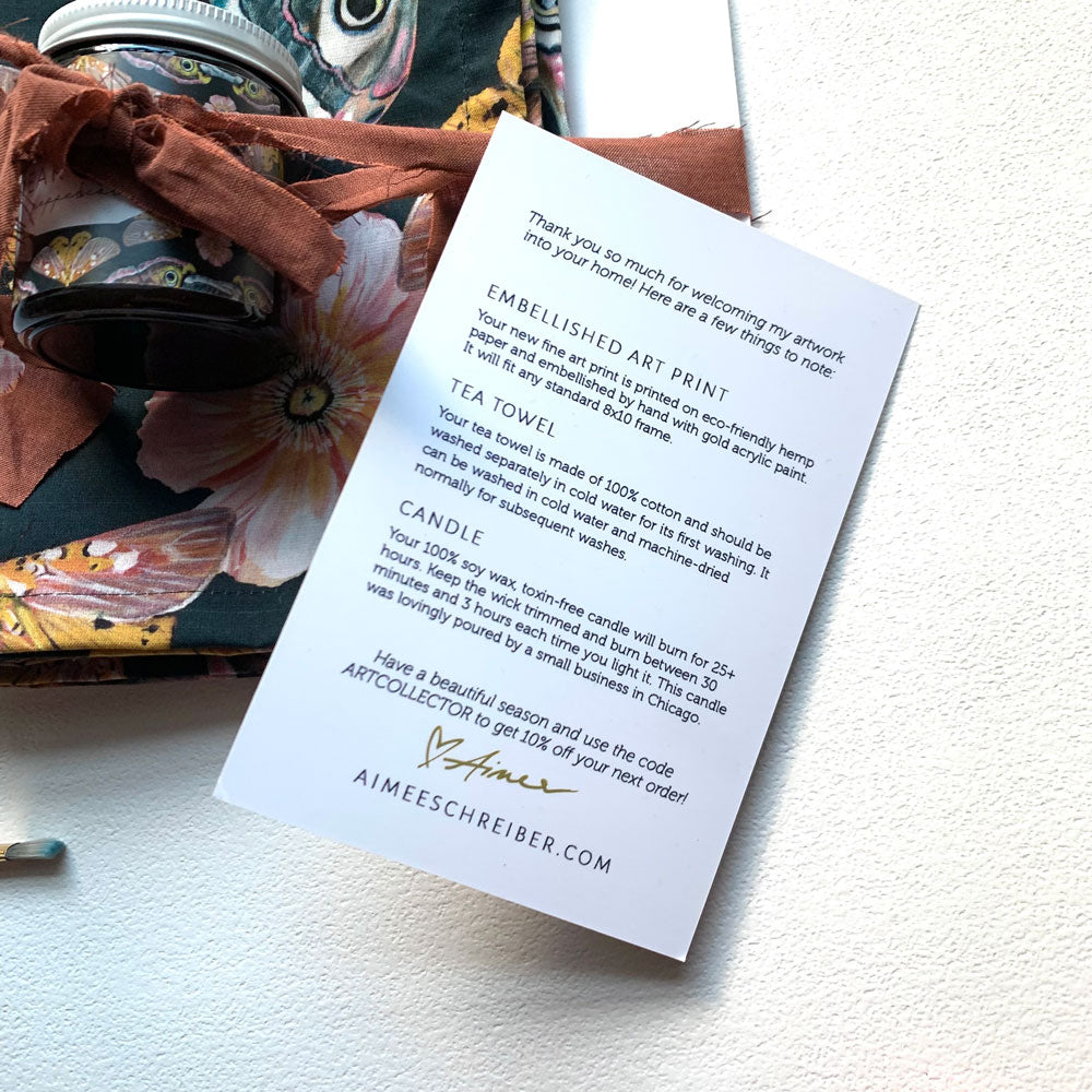 gift set information postcard