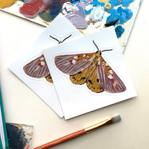 golden moth kiss cut sticker