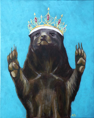 queen honey badger art print