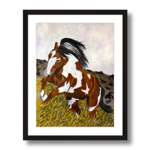 horse art print framed 12x16