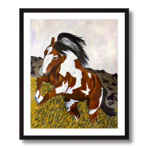 horse art print framed 16x20