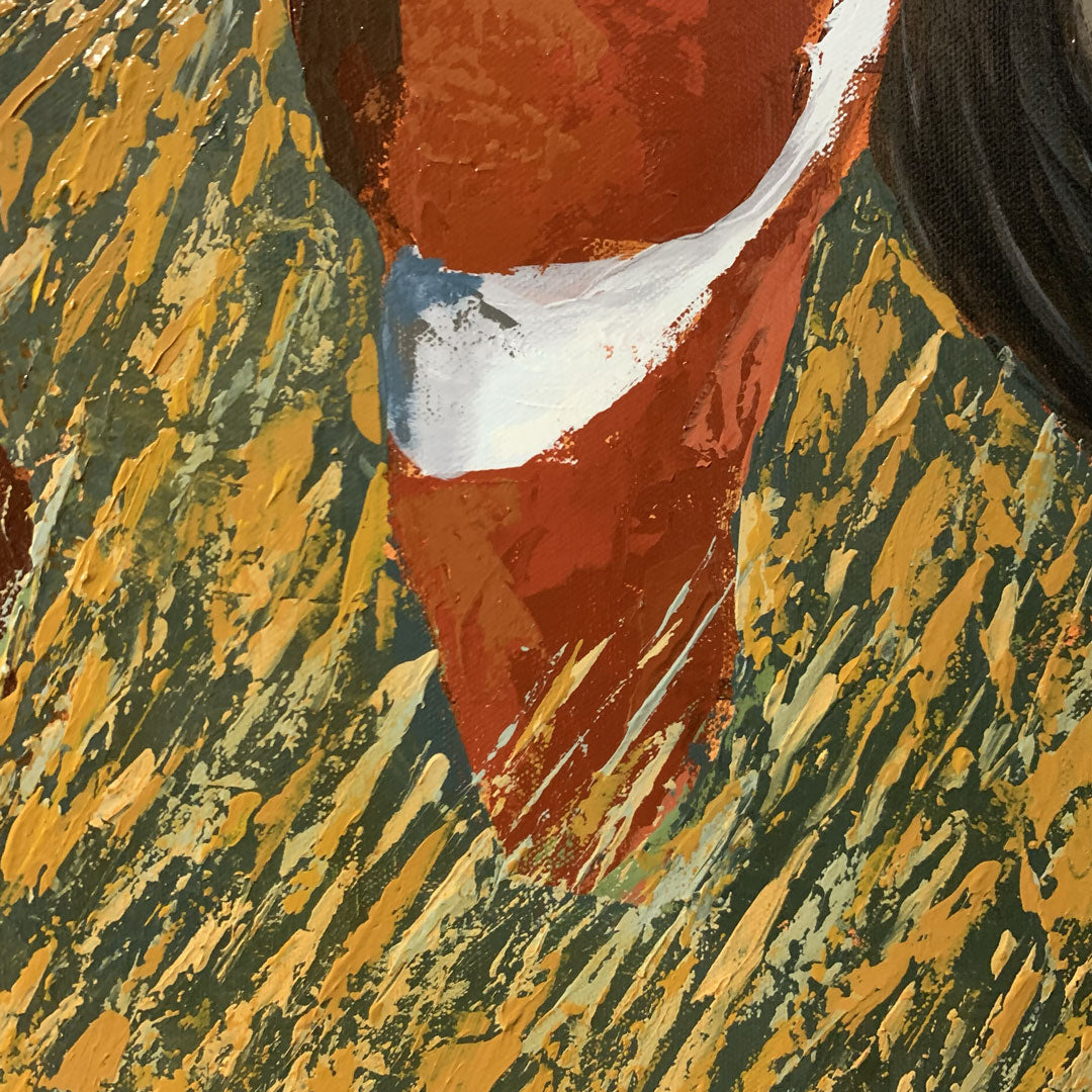 horse animal painting texture detail