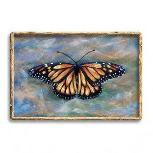 monarch butterfly art print in gold frame