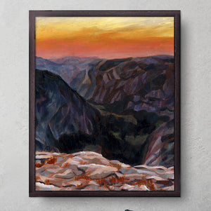 mountain art print yosemite sunrise framed