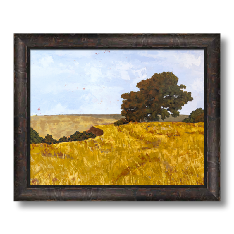 oak tree art print framed 14x11