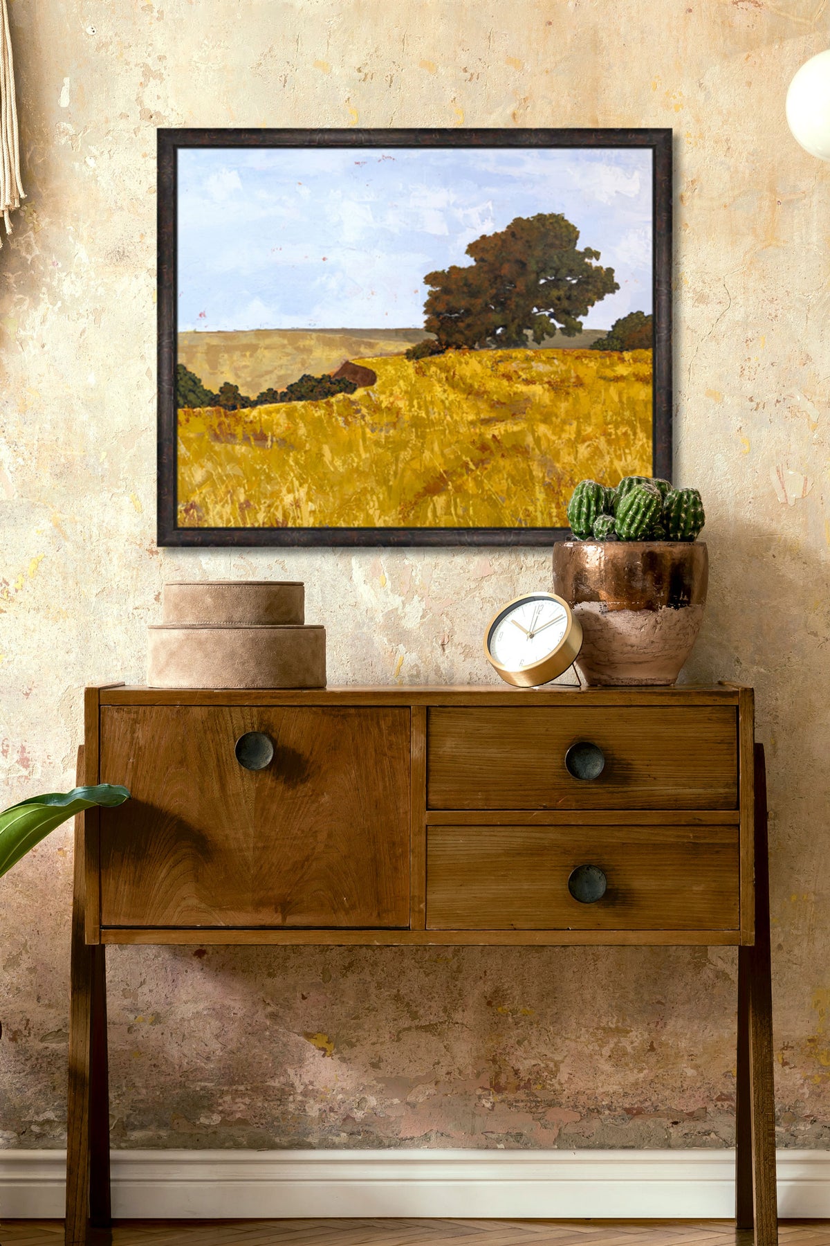 oak tree wall art framed 30x24