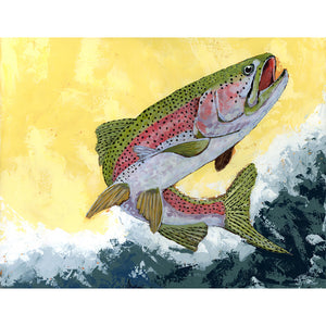 rainbow trout art print