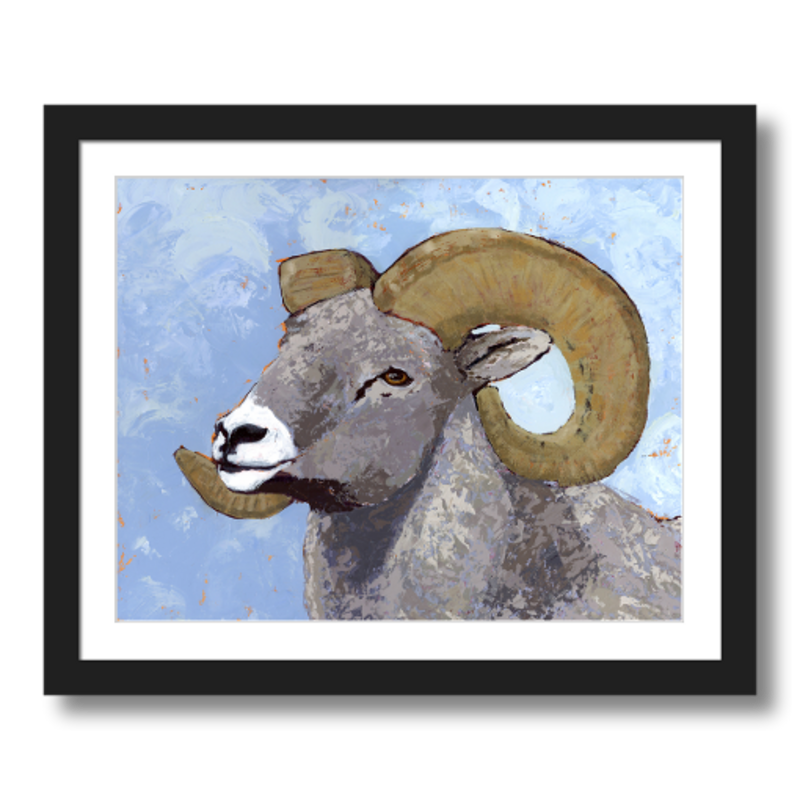 ram art print framed 11x14