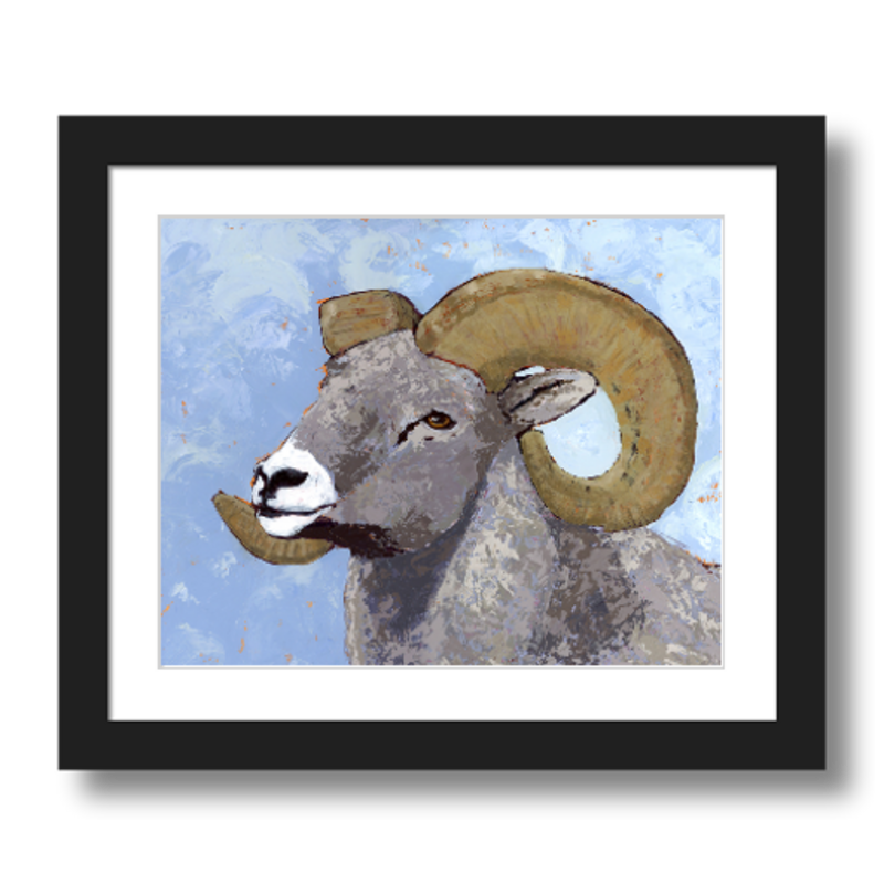 ram art print framed 8x10